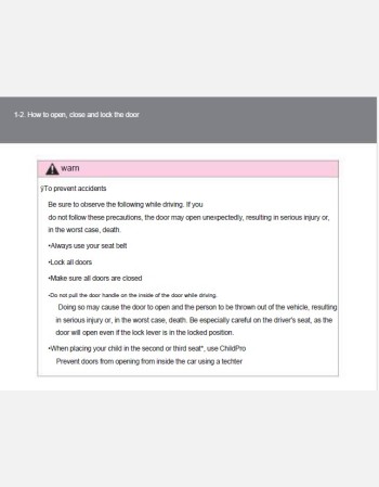 toyota mark x zio 2011 2012 2013 owners manual